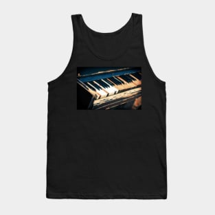 Old Piano in Autumn Park Tank Top
